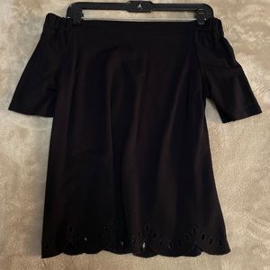 Off the shoulder black top